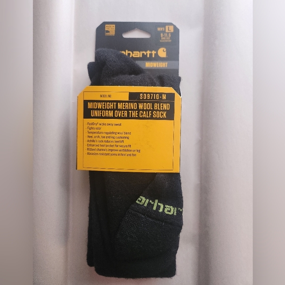 Carhartt Other - L Mens Carhartt 62% Wool Blend Over The Calf Sock Black Fits 9-11.5